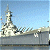 A 50x50 pixel animated buddy icon featuring a navy ship on the left and green text "Original Icons .com" on the right, displayed as a contact sheet with two frames showing slight motion differences.