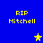 Blue background with yellow text 'RIP Mitchell' and two star icons, one yellow and one gray.