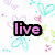 Four distinct display the words live, laugh, love, and a blank space with colorful backgrounds and text