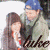 Animated sequence showing two figures in outdoor setting with text overlays, one figure wears blue cap and green jacket while the other has long brown hair.