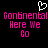 Pixelated pink text on black background with white heart symbol above, displaying 'Gonbnental Here We Co' in two identical side-by-side arrangements.