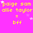A bright pink background displays repeated yellow text reading "paige sam allie taylor = bff" with scattered white and light purple stars, some of which move across the frame.
