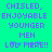 Pixelated text on a bright green background with purple lettering and blue star-like symbols.