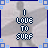 Four identical display 'I LOVE TO SURF' text over a pixelated background with blue and light-blue square border elements