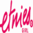 A static image split into two sections: left side features pink cursive text on white background, right side shows a pixelated sneaker with small decorative elements.