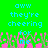 Pixelated text on bright green background with pink and brown pixel clusters below, repeating 'aww they're cheering for me' in blue block letters.