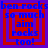Blue text on red and purple squares with 'ben rocks so much aim rocks too!' repeated in a pattern