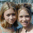 A 48x48 pixel animated contact sheet showing two frames of a buddy icon featuring two young women on the left and green text "OriginalIcons.com" on the right against a dark background.