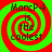 Four identical spiral-patterned icons with red and green colors, each displaying text reading 'MarcP4 is the coolest' in dark brown font.