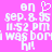 Pixelated white text and a heart symbol on a solid pink background, with partial text reading 'on sep. 8, 95 11:52 PM i was born hi!'