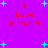 Purple background with cyan plus signs and red text reading "I Love Richard" in four identical sections.