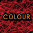 Six colored arranged in a , each displaying the word 'COLOUR' with distinct background textures and color schemes
