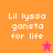 Four display 'Lil lyssa gansta for life' text with star symbols; top-left orange, bottom-left pink, top-right and bottom-right coral backgrounds