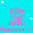 A static image with a bright cyan background featuring repeated pink text and white stars.
