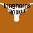 Brown background with white longhorn silhouette and black text reading 'longhorns Rock!!!' and 'and you know it!!'