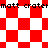 Red and white checkered pattern with pixelated text "matt crater" repeated across the image, transitioning from square to diamond shapes.