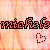 Pixelated animated contact sheet showing two frames of a repeating text animation with heart symbols on an orange-pink gradient background.