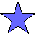 Nine blue star icons with black outlines arranged in a on gray background, each star has distinct pixelated shape variations