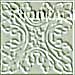 A static square icon with a light gray background featuring an intricate, symmetrical pattern of interwoven white and dark gray lines forming abstract floral or vine-like shapes.
