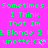 Green pixelated text on bright pink background with repeated phrases and emoticons, static image.