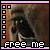 identical pixelated images showing a creature's face with dark eyes and mouth, each labeled 'Free me' in pink text below