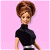 A pixelated 50x50 buddy icon featuring a stylized female character with brown hair in an updo against a pink background, paired with green text reading "Original Icons .com" on a dark green background.