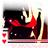 Pixelated icon shows a figure in red dress with arms raised, two red hearts on left, and red text at bottom.