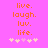 Pixelated orange text on bright pink background with five light pink hearts below, showing animation where heart positions shift between frames.
