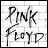 Two side-by-side display handwritten text on a background; left reads "Pink Floyd," right reads "The Wall."