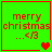 Green square icon with red text 'merry christmas ...</3' and a red heart symbol in the bottom-right corner.