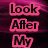 A static image with pink text on a dark purple background displaying the phrase "Look After My With You..." and "Heart- I Left" in two