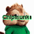 A pixelated chipmunk character in a green hoodie with text overlays changing from 'chipmunks' to 'rule!!!'