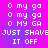 Pixelated text on a pink-to-purple gradient background with repeated phrases and capitalization variations.