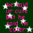 Dark green background with white stars and pink text repeating 'he said ur cute but he said im cuter' in a pattern