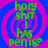 Green text reading 'holy shit i has penis?' over a blue and pink spiral background with four identical