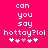 Pixelated text on bright pink background with heart symbols, two versions differ in heart color sequence.