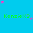 A static image with a bright cyan background featuring repeated green text 'Kenzie<3' and scattered pink and purple stars.