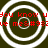 Four white concentric circles on dark green background with red text repeating 'you know u' and 'meΥΥ' across two