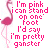 Pixelated pink flamingo stands on one leg with text repeating 'I'm pink I can stand on one foot I'd say I'm pretty ganster' across a white background.