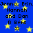 Blue background with yellow stars and repeated black text reading "Jenna, Erin, Hannah and Don R Bffs :D" in a pattern