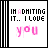 nine displays the text "I'M ADMITTING IT.. I LOVE you" with varying pixelation and color shifts across frames