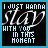 Animated text-based icon with cyan border, black background, and white/light blue pixelated text reading "I JUST HANNA stay WITH YOU IN THIS MOMENT" showing sequential dot animations.