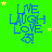 Blue 'LIVE LAUGH LOVE' text with hand symbol on green background, yellow stars scattered across frame.
