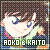 Pixelated image of two anime-style characters with brown hair and blue eyes, one holding a sword, against a checkered background with text reading AOKO & KAITO.