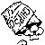 Pixelated black-and-white icon of a bag with chips spilling out, next to blue text reading 'all that AND a bag of chips 8-)'.