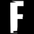 A static contact sheet of a 5-frame animation showing white pixelated text on black background with gray transparency area, displaying the letters F, I, A, D and FIAD in various arrangements.