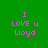 Green background with pink text reading "I LOVE u Lloyd" in four , each showing a different green bar position