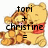 Two side-by-side Winnie the Pooh buddy icons with text overlays; left shows 'tori + christine =' and right displays 'SISTERS FOR LIFE' in black pixelated font.
