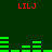 Green background with red text 'LILJ' and green horizontal bars in a pixelated style.
