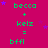 A static image with a bright pink background displays repeated green text 'becca + kelz = bffl' and scattered purple stars.